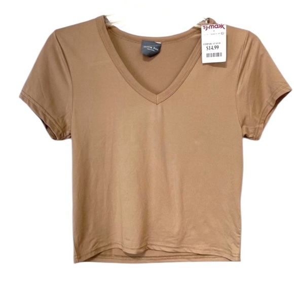 NWT Olivia Rae Tan Basic TShirt– New York – Size Small - Picture 1 of 7